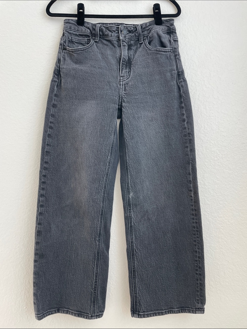Bella Stretch Wide Leg Jeans Charcoal Gray • 28